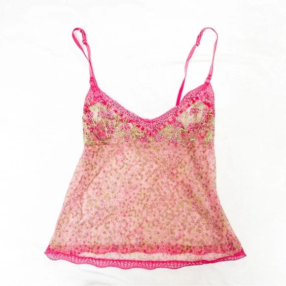Victoria&#39;s Secret - Victoria’s Secret Cami Vintage Y2k 90s 90s Y2k Vintage Victoria's Secret Satin and Lace Lingerie